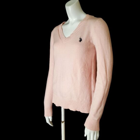 U.S. Polo Assn. Pink V-Neck Sweater - Picture 1 of 5